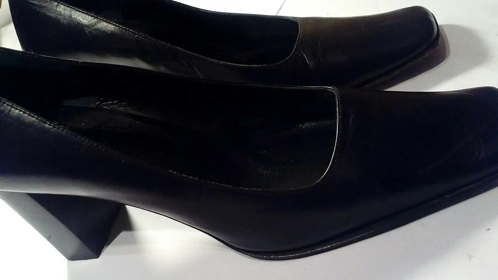 COACH 6B Black Leather Versatile Heels Pumps Italy by Coach