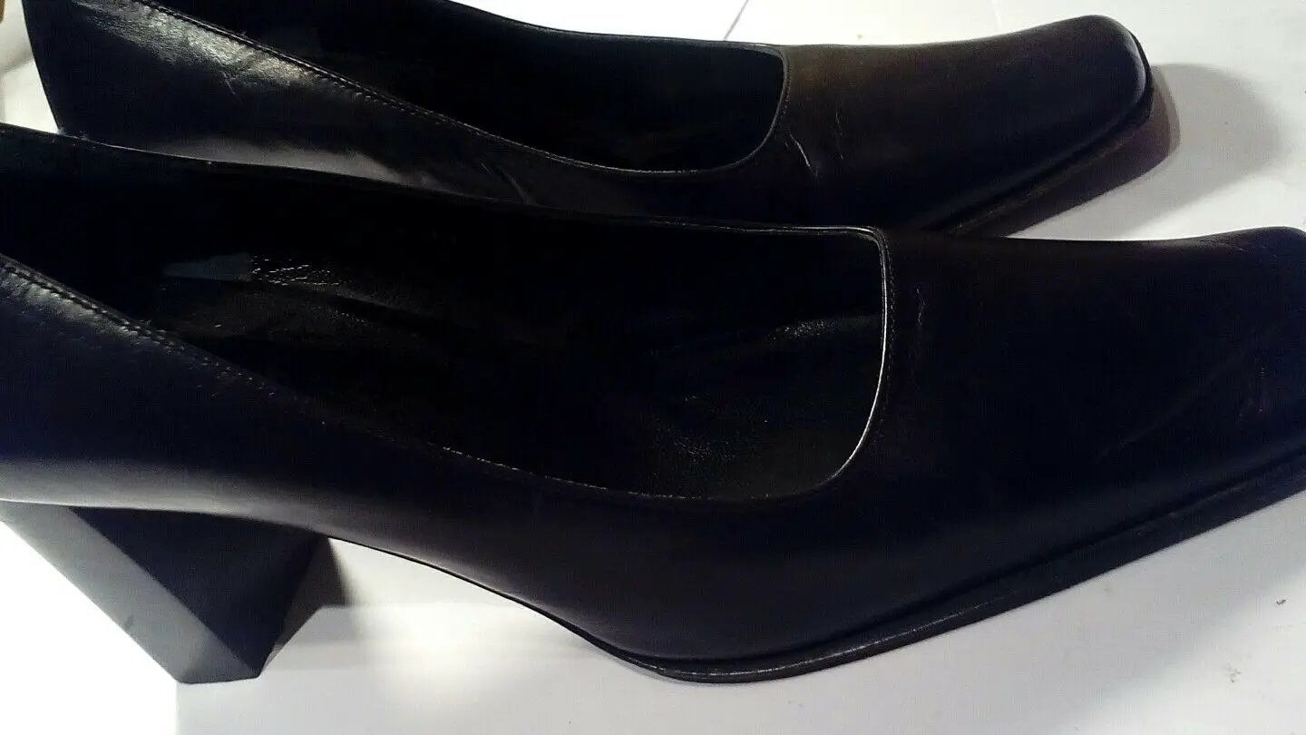 COACH 6B Black Leather Versatile Heels Pumps Italy by Coach
