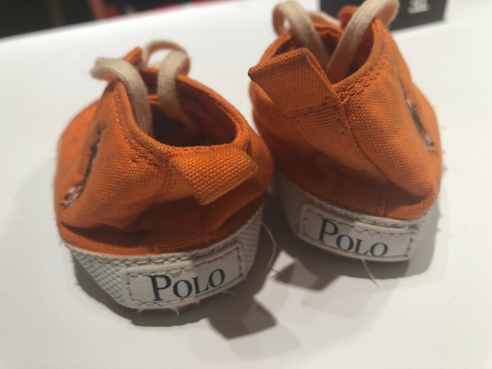 Ralph Lauren Polo Genuine Suede Leather Girl Boy Baby Size 4 Shoes Sneakers