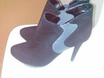 BAKERS BLACK SUEDE BOOTIE STELITTO SIZE 10 M
