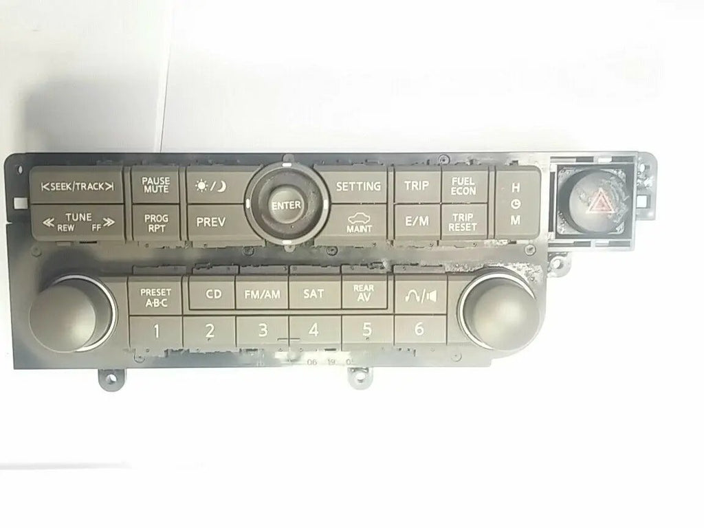 Fine 04 05 06 Nissan Quest Radio display face plate w/o nav OEM CC911 280985Z00B by Nissan