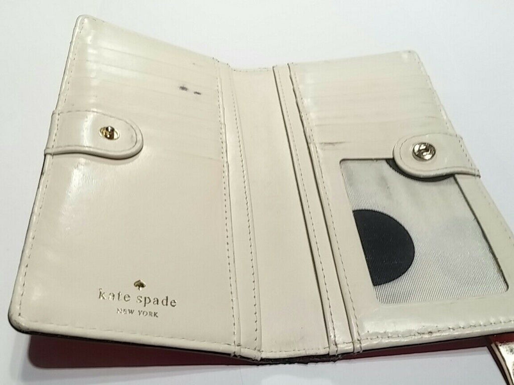 Kate Spade NY  Rouge Pink Stacy Cedar Street Snap Leather Wallet