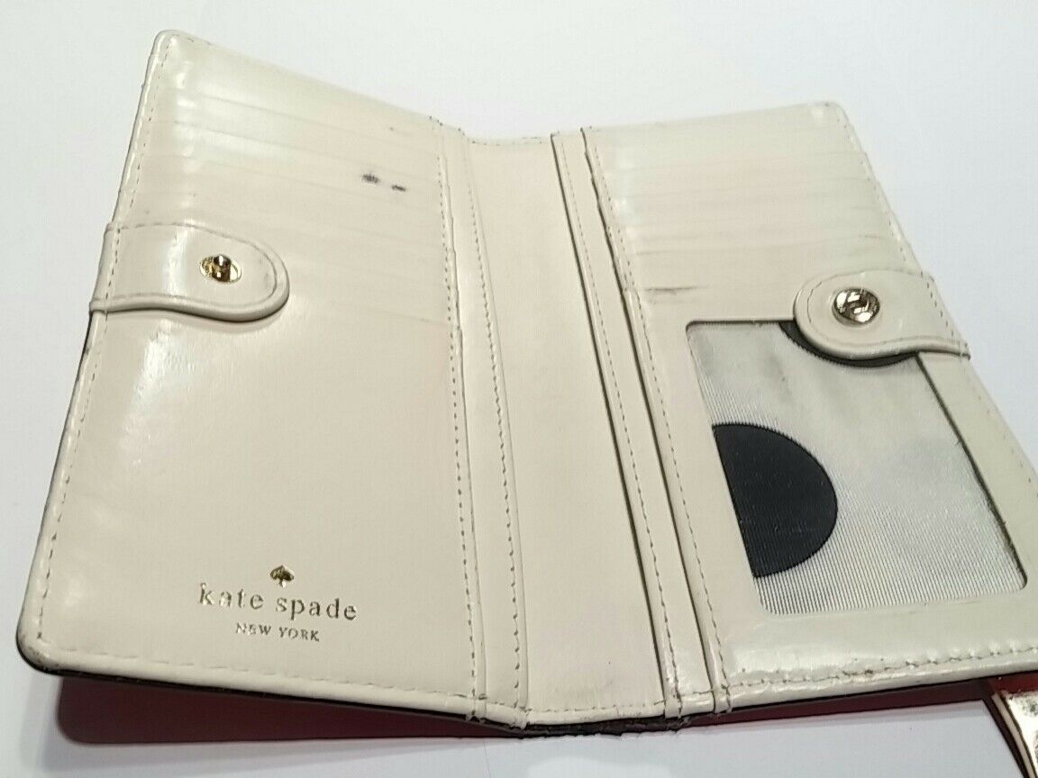 Kate Spade NY  Rouge Pink Stacy Cedar Street Snap Leather Wallet