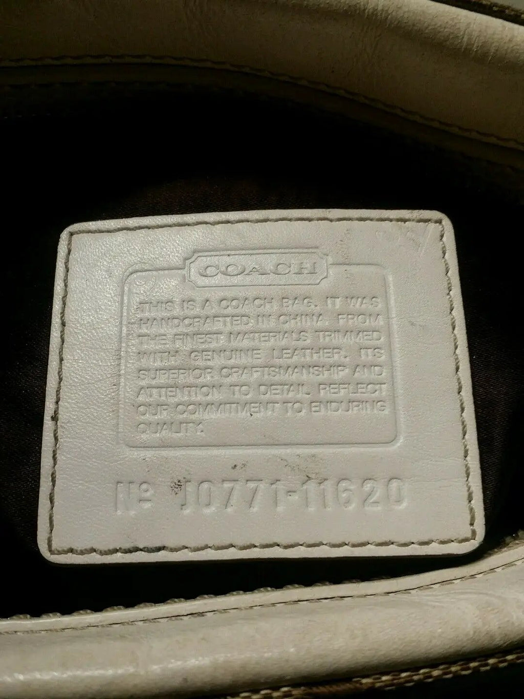 Coach signature satchel white leather trim and also mauve. by Coach