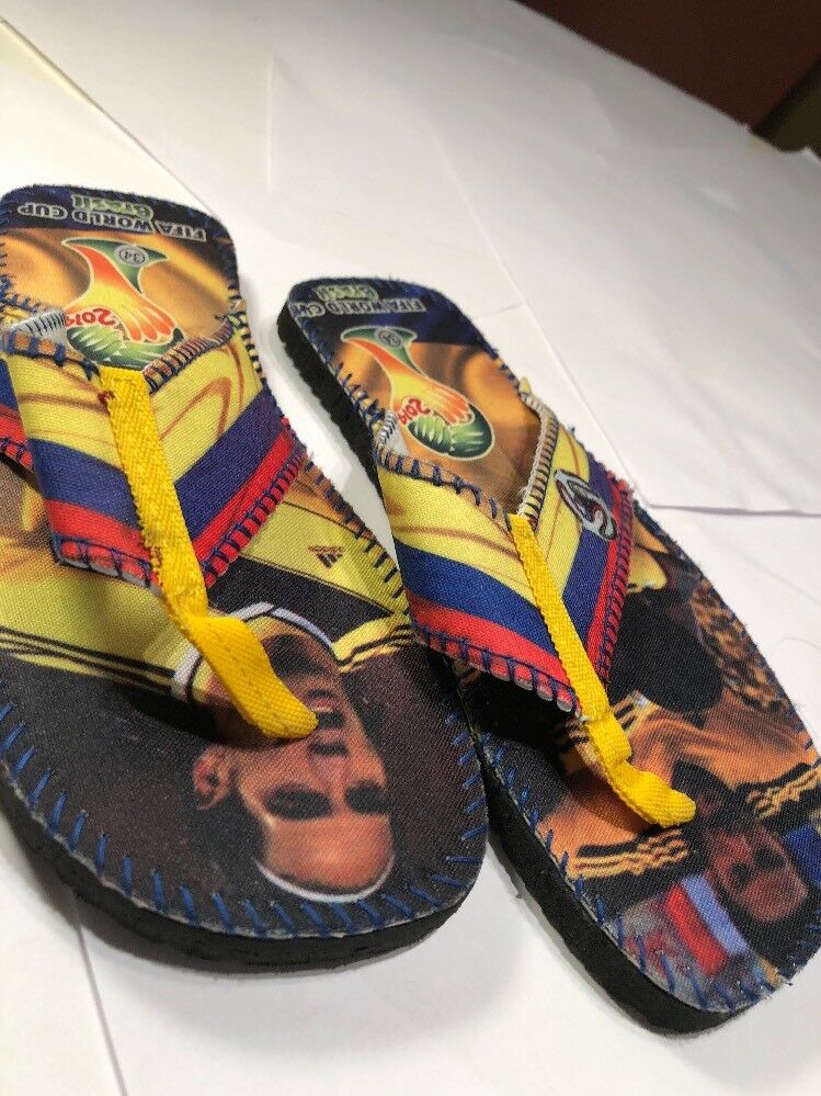 NEW USA Flag FIFA World Cup Brasil Adult Beach Flip Flops Sandals Kids Size 34