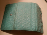 nicole miller pastel colored quilted texture wallet size large 7.5/5