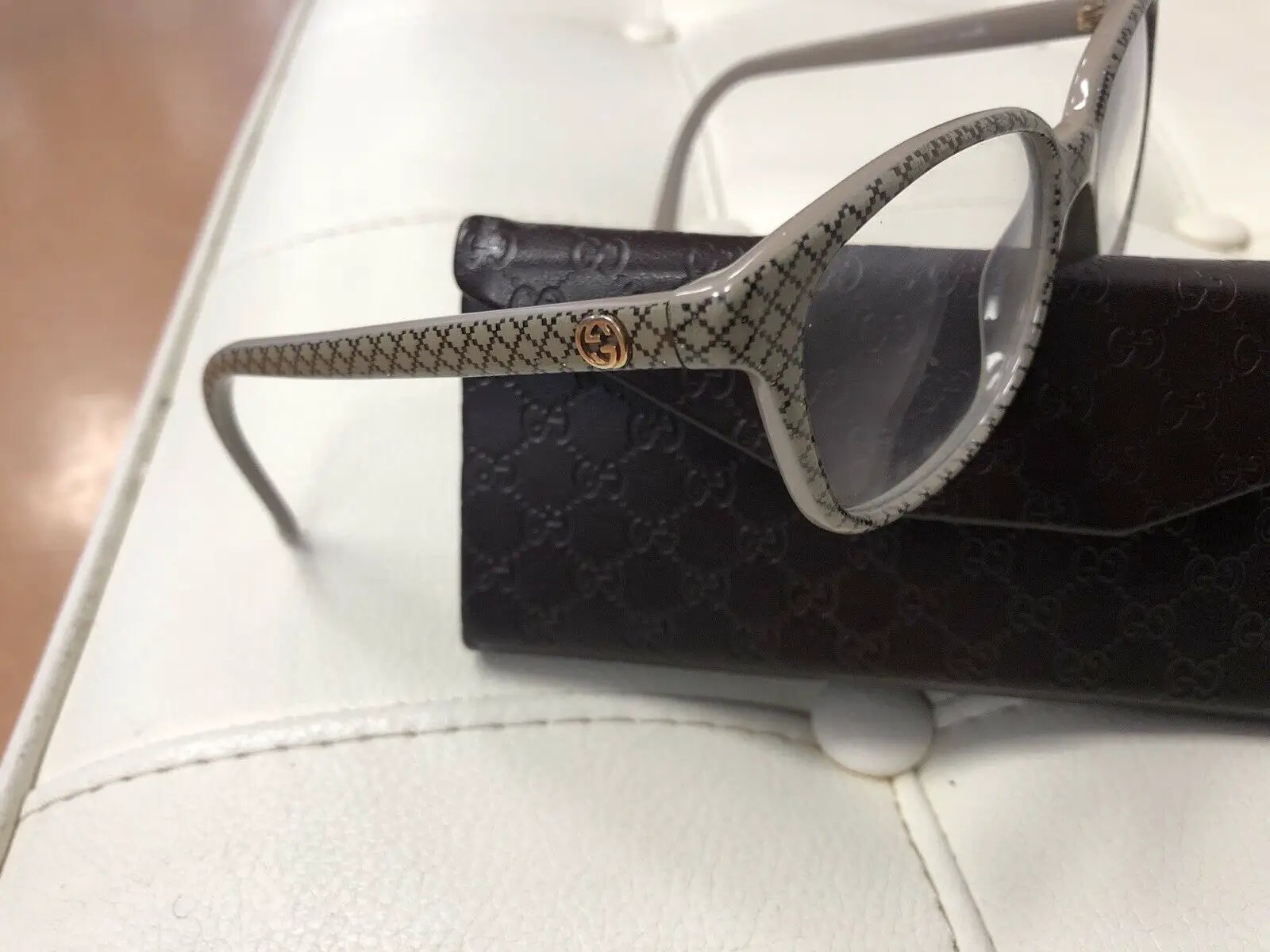 NICE Gucci GG 0192OA Rx Eyeglasses FRAMES 001 Black 49[]20-150 Gold C438 by Gucci