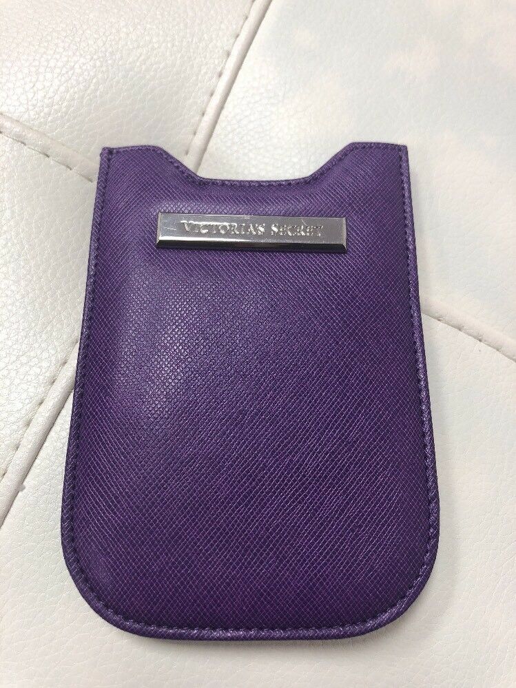 Victoria's Secret Purple Leather Cell Phone Sleeve Holder For iPhone 4/5