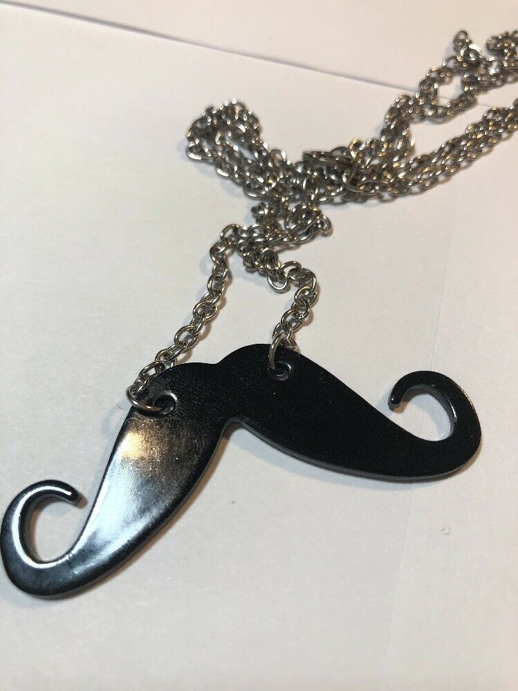 3pcs Miss Hu Zi Cute Avanti Beard Necklace Mustache Collarbone Chain (Black)