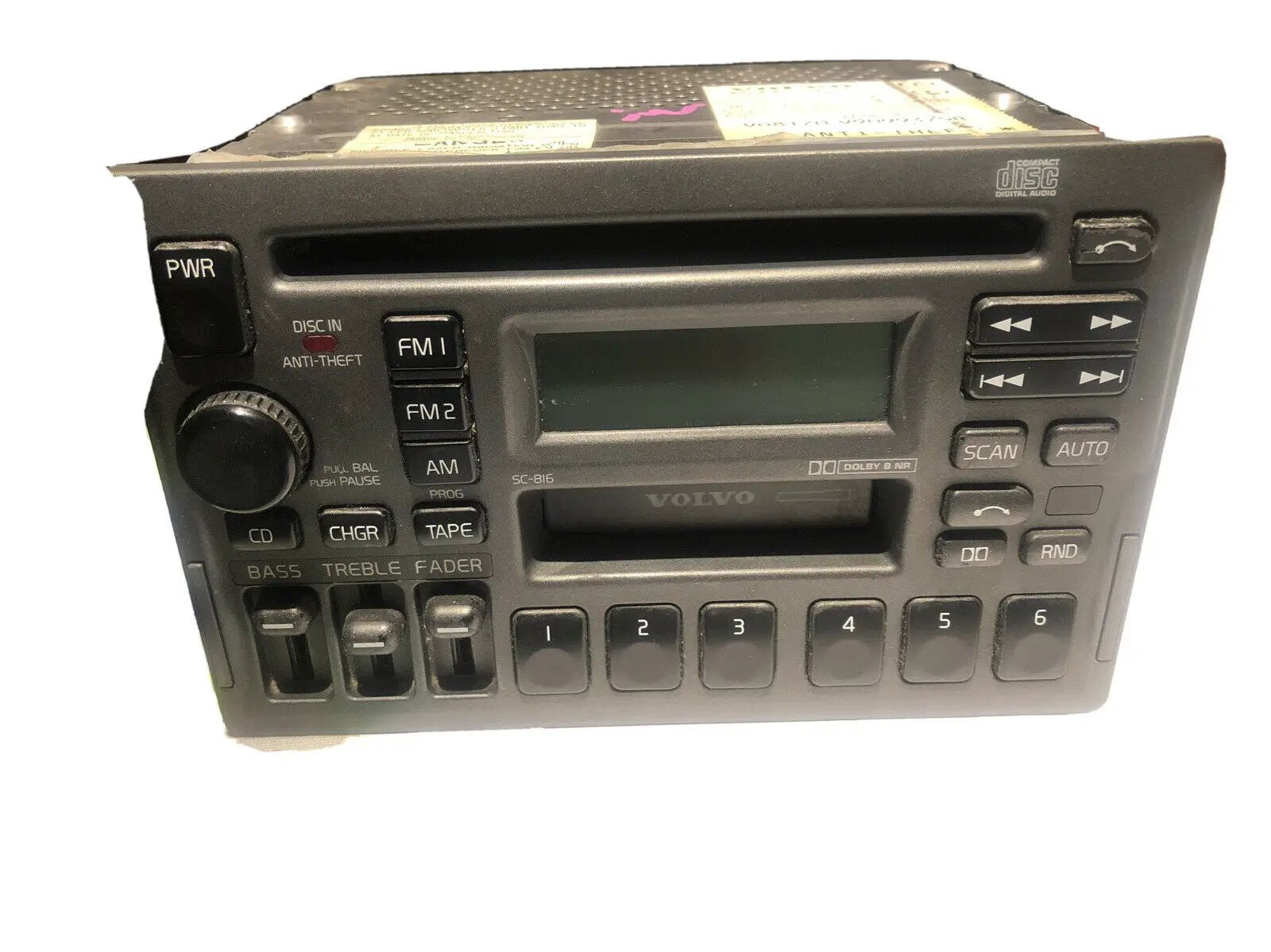 Have code, 1~day ship Volvo S40 V70 S70 Radio,Cassette CD,SC-816 w/Security Code by Volvo OEM