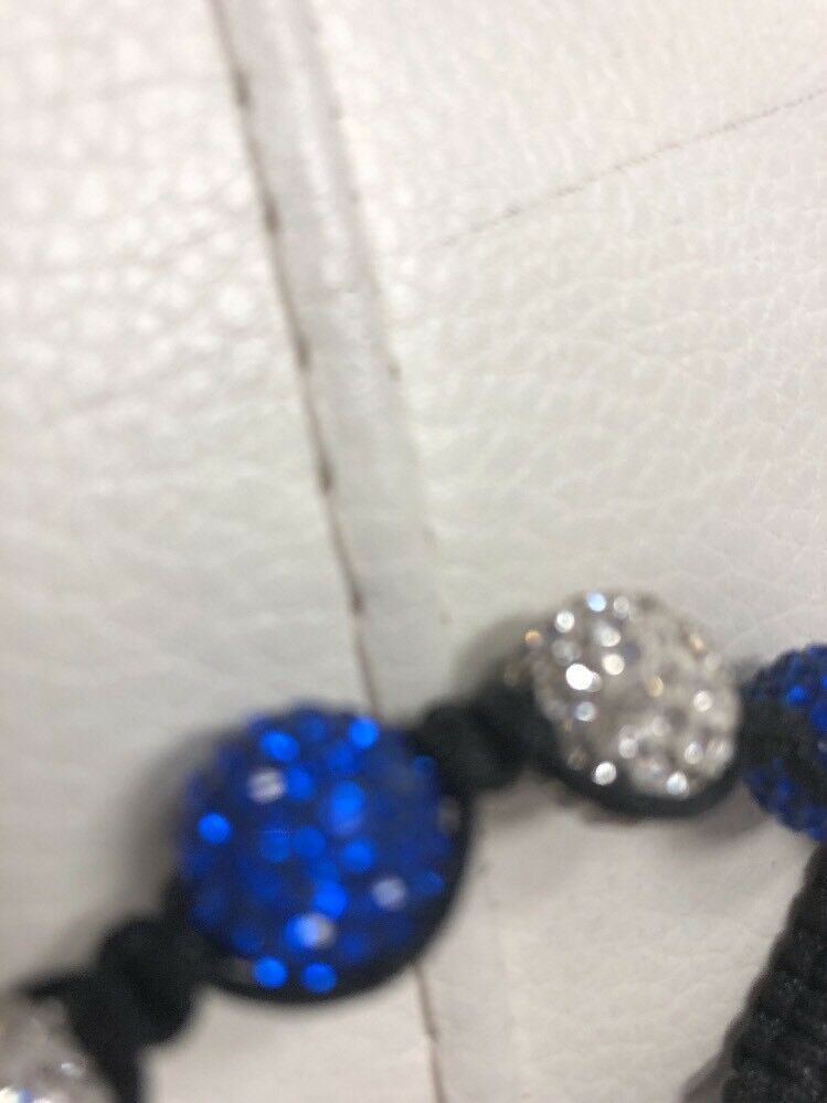 Adjustable Sterling Silver and Blue Bead Bracelet, Fits 6.5" - 7.25" Wrists
