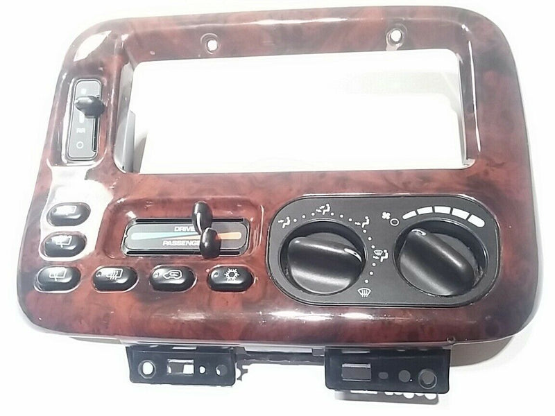 7AB 96-00 DODGE CARAVAN CHRYSLER TOWN COUNTRY RADIO DASH BEZEL HEATER CONTROL