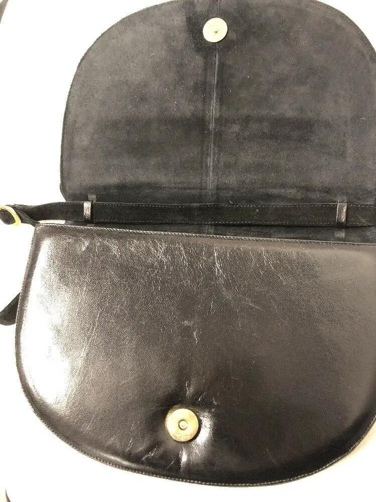 Bally Saddle Bag Glovetanned Leather Black Crossbody Shoulder Bag by Bally