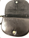 Bally Saddle Bag Glovetanned Leather Black Crossbody Shoulder Bag