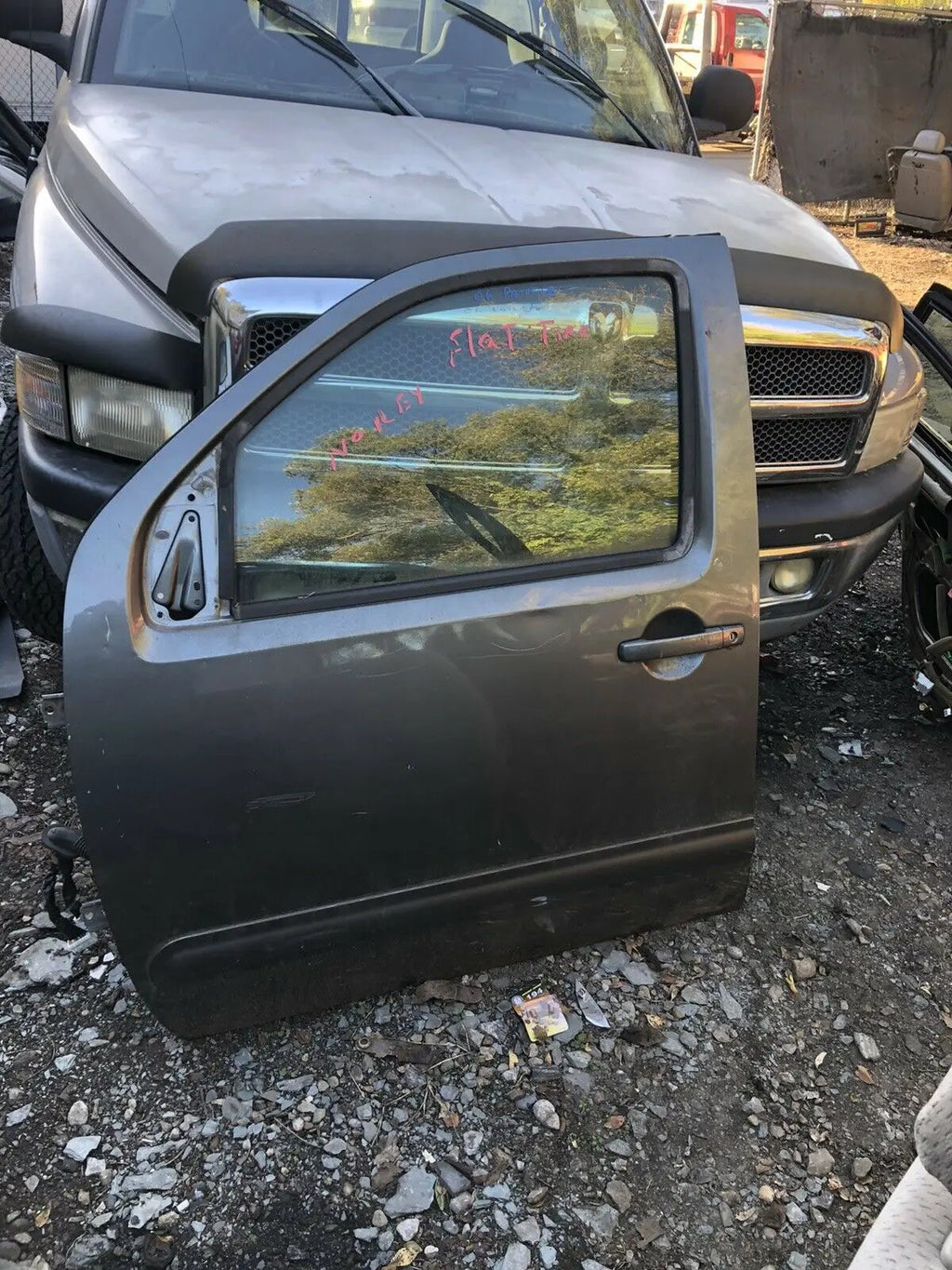 2008 nissan pathfinder left driver side front door shell OEM dark gray by NISSAN