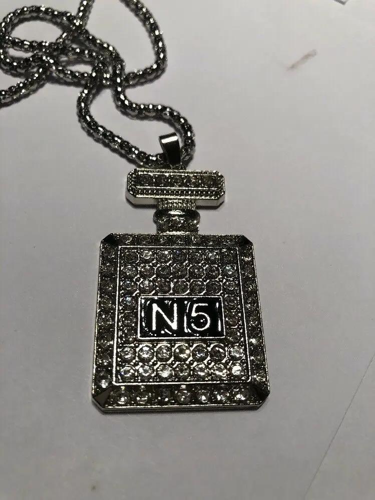 Number 5 Perfume Bottle Necklace Pendant by Unbranded