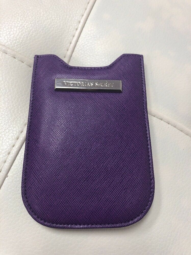 Victoria's Secret Purple Leather Cell Phone Sleeve Holder For iPhone 4/5