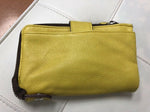 Clarks Yellow Fold Over Zip Around Wallet