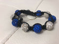 Adjustable Sterling Silver and Blue Bead Bracelet, Fits 6.5" - 7.25" Wrists