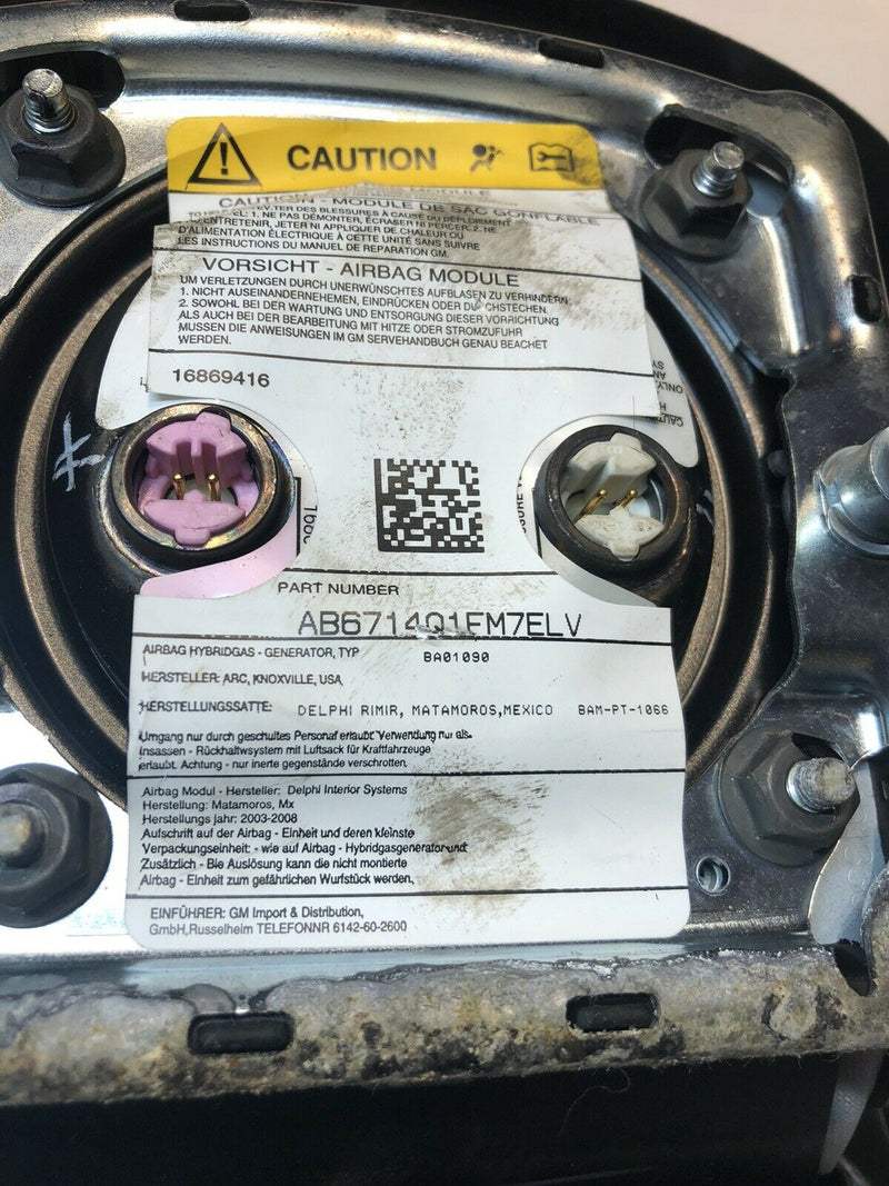 2006-13 CHEVY IMPALA MONTE CARLO AIRBAG AIR BAG DRIVER WHEEL BLACK EMBLEM