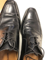 Mens Magnanni black leather oxfords/ shoes sz. 9 M