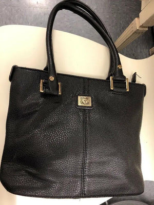 Anne Klein Black Satchel Bag Made From Quality Man Made Materials