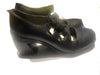 Fly London Women Shoe Yan Size 6M EUR 37 Black Wedge Heel Mary Jane Pre Owned yq