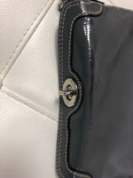 Authentic Coach patent leather wristlet purse, gray