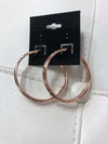 Women Fashion Rose Gold Plated Hoop Earrings Jewelry