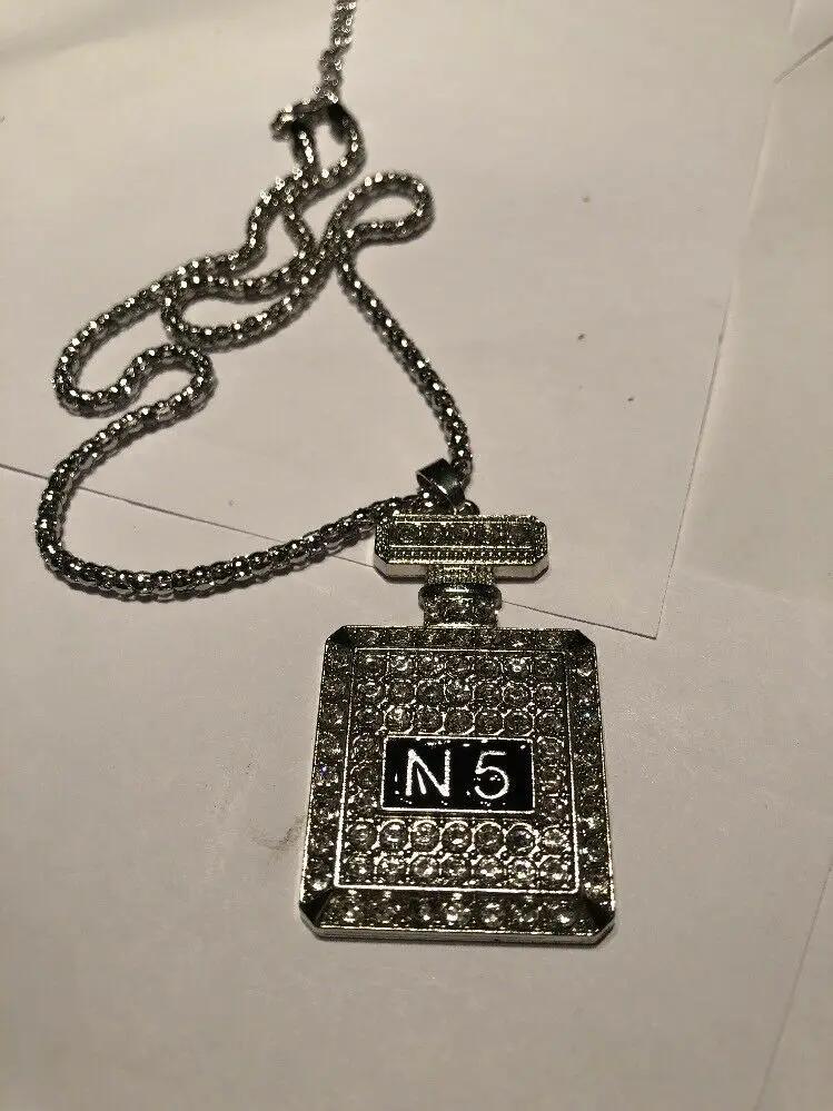 Number 5 Perfume Bottle Necklace Pendant by Unbranded