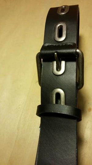 W7 INCHE GENUINE LEATHER CHILDREN PLACE BLACK DARK BELT 1 1/2  INCHES WIDE
