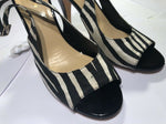 Kate Spade Zebra Print Black Bow Slingback Heels Size 10 M