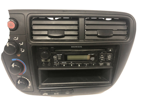 1999 2000-01 Honda Civic Heater AC Climate Control W/ CD Radio Trim Vent Bezel