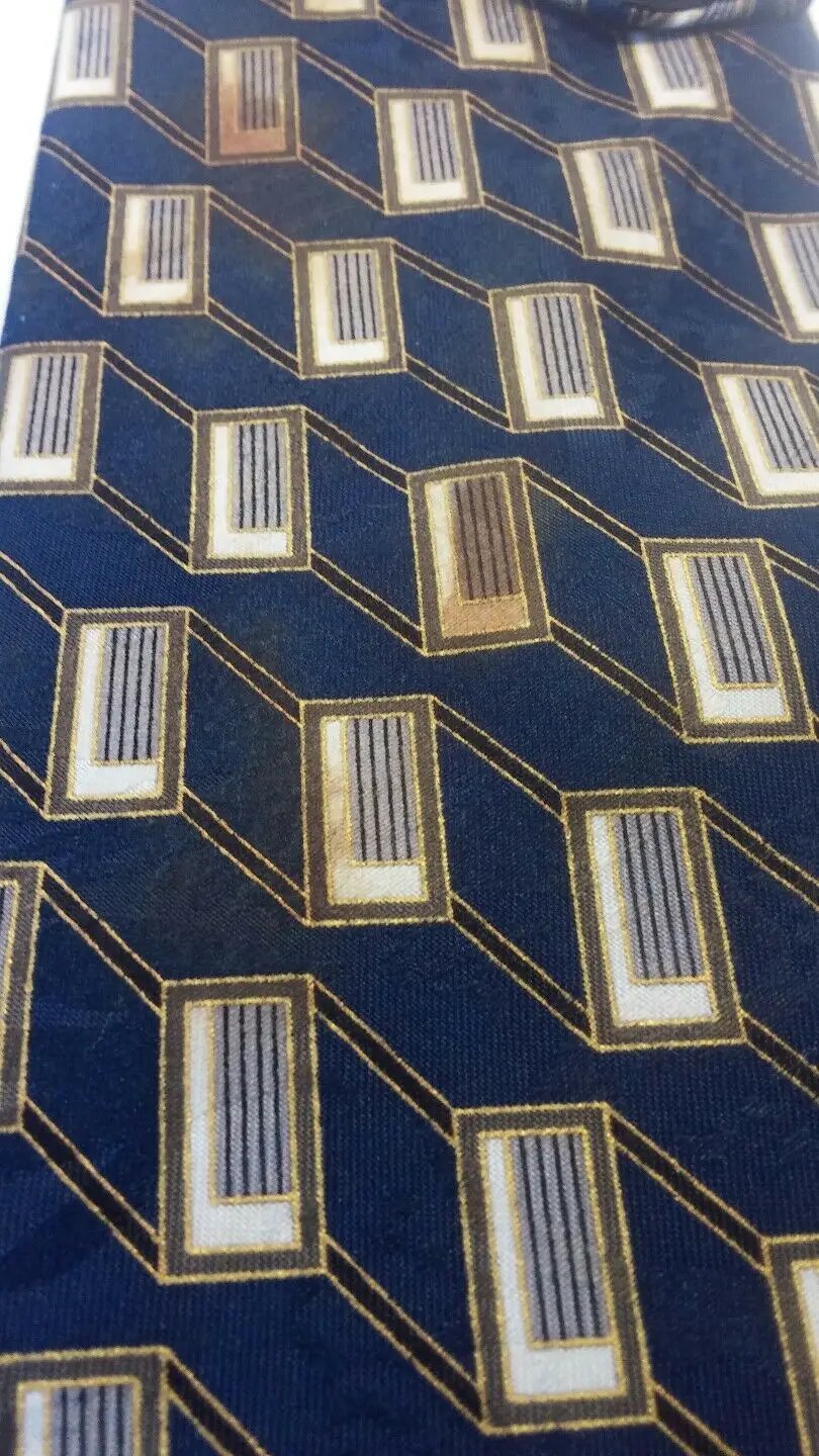 MEN NECK TIES 100% ITALY NAVY BLUE. BROWN. . PURITAN by DALEY1DEALS,LLC.