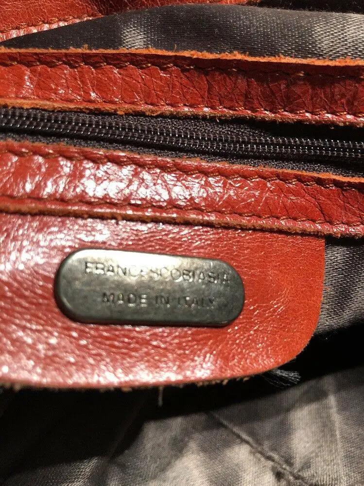 Francesco Biasa Orange Leather Satchel Bag by Francesco Biasia