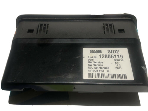 Saab 93 9.3 9-3 SID2 Information Display Screen LCD 12806119 5263223 5038203