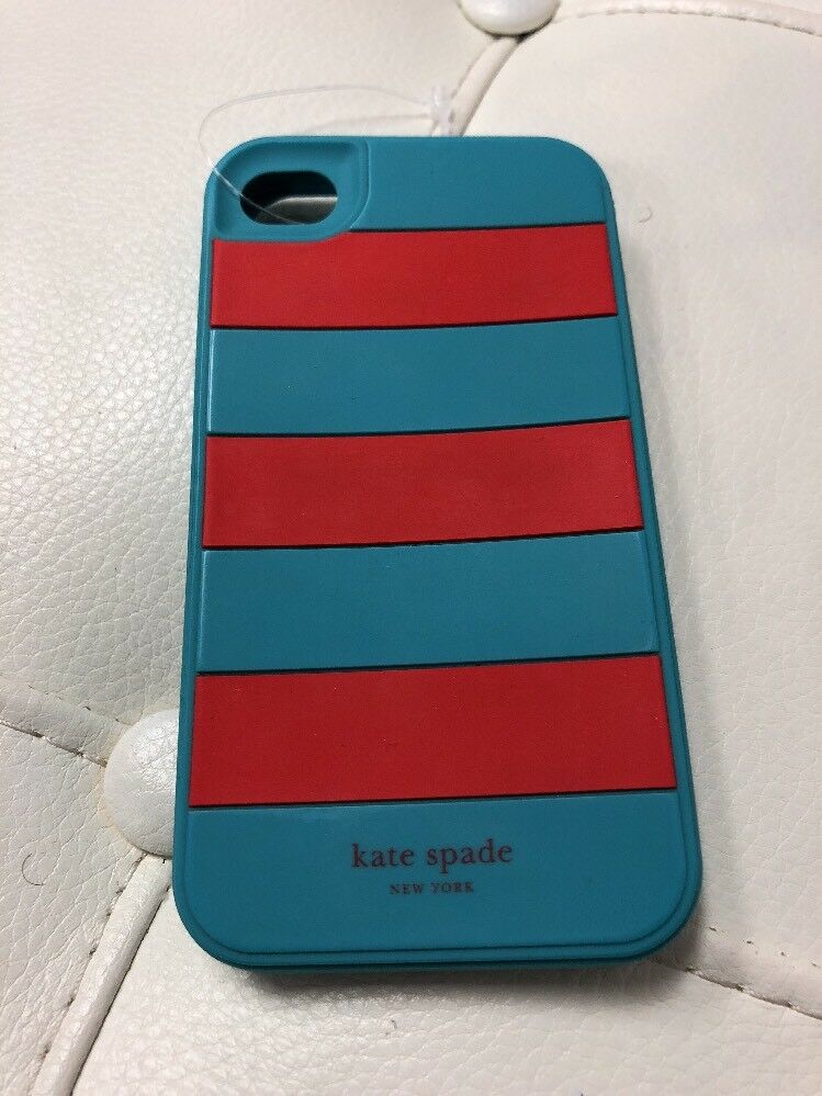 Kate Spade Blue Striped iPhone 4s Cell Phone Case