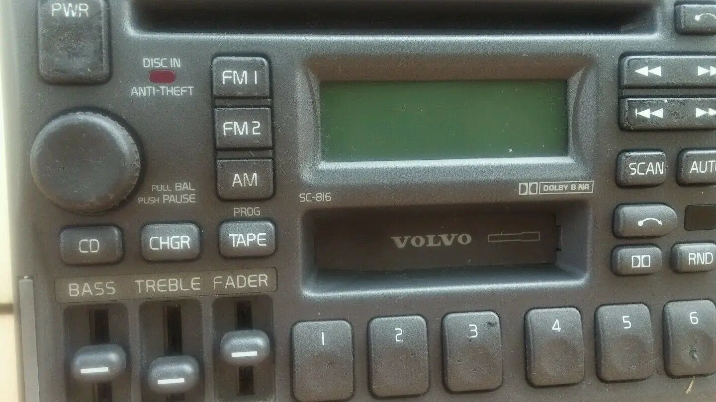 Premium 1998-2000 Volvo S70 V70 C70 Factory Radio ,Cassette, Cd Player Model 816 by Volvo