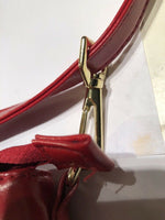 ️Near Mint ELLEN TRACY Red Faux Leather Crossbody Shoulder Bag Purse️