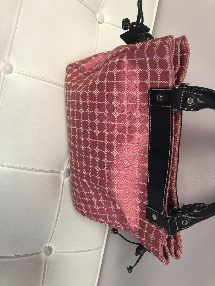 KATE SPADE Pink Canvas Tote Shoulder - NO Crossbody STRAP Bag Purse