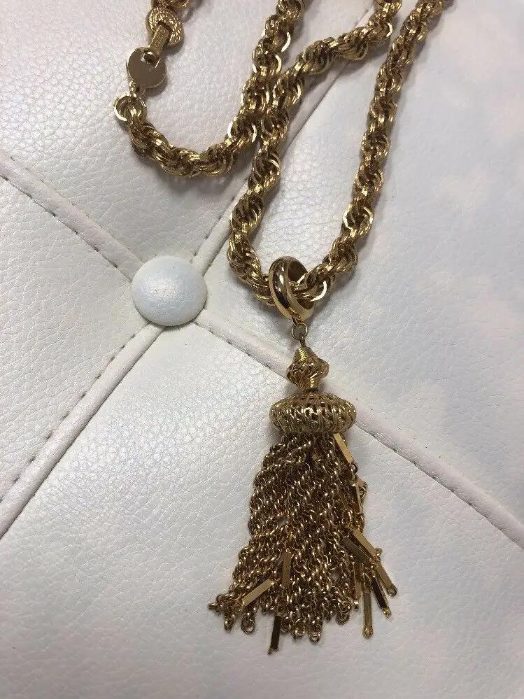 Gold Chain Bling Tassel Necklace Costume by DALEY1DEALS,LLC.