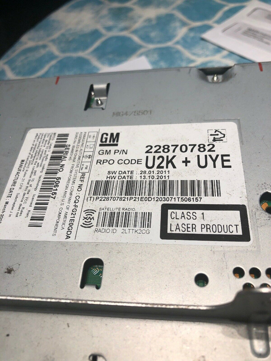 12 13 Chevrolet Equinox Terrain Camaro Cruze Radio Cd Mp3 Player 22870782 B 4047