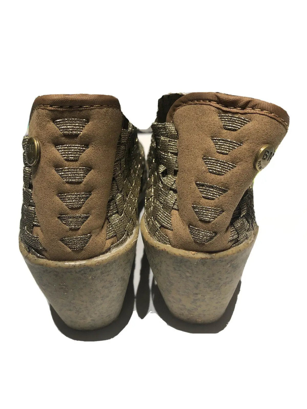 Bernie Mev Bronze Metallic Wedge Shoe Size 36 NEW by Bernie Mev