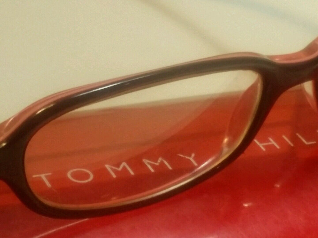 tommy hilfiger youth girls burgundy with pink linning eyeglass frames48/25/130