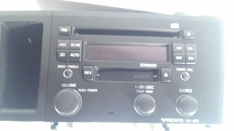 Volvo 01-05 V70 S60 CD/CS Player AMFM Radio W/ Cubby, black OE 8651153-1, HU-613