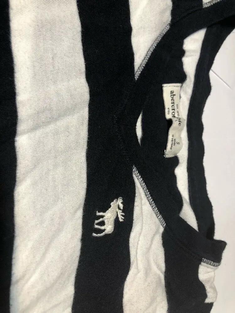 abercrombie+ fitch Cotton Long Sleeve Blue And White Shirt Size Small by Abercrombie & Fitch