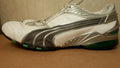 MENS US 12 & UK 11 PUMA COOL ATHELETIC SHOES WHITE  UPPER LEATHET