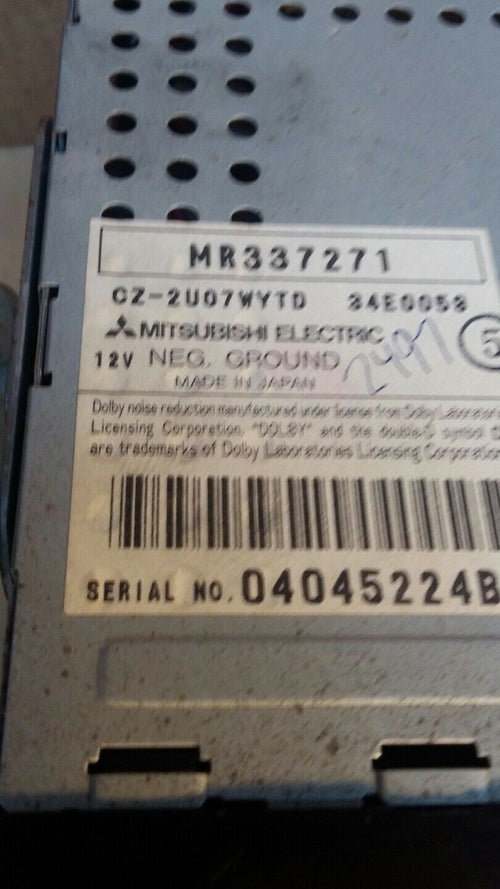 2000 MITSUBISHI OEM CD RADIO CASSETTEE PLAYER/ CHANGER CONTROL TAPE/ FM/AM SCAN