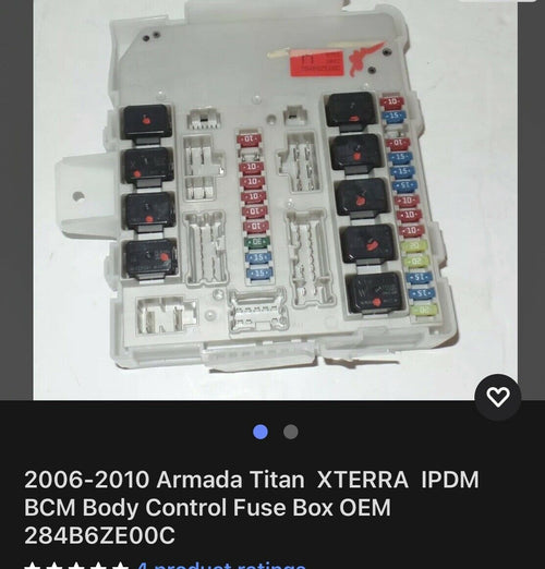 2006-2010 Armada Titan  XTERRA  IPDM BCM Body Control Fuse Box OEM 284B6ZE00C