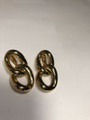 Matte Gold Spiral Clip On Earrings Gold Tone Matte Spiral Oval Earrings